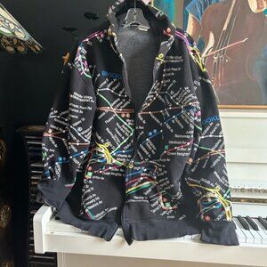 Vintage NYC Subway Line Black Hoodie